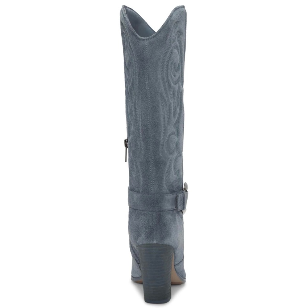 New Vince Camuto Blue Suede Boots -western blue - Picture 3 of 13